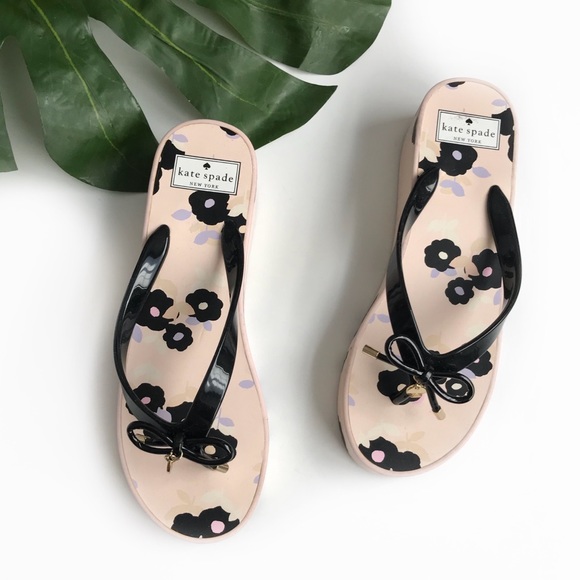 kate spade Shoes - Kate Spade Rhett floral wedge flip flop sandal new